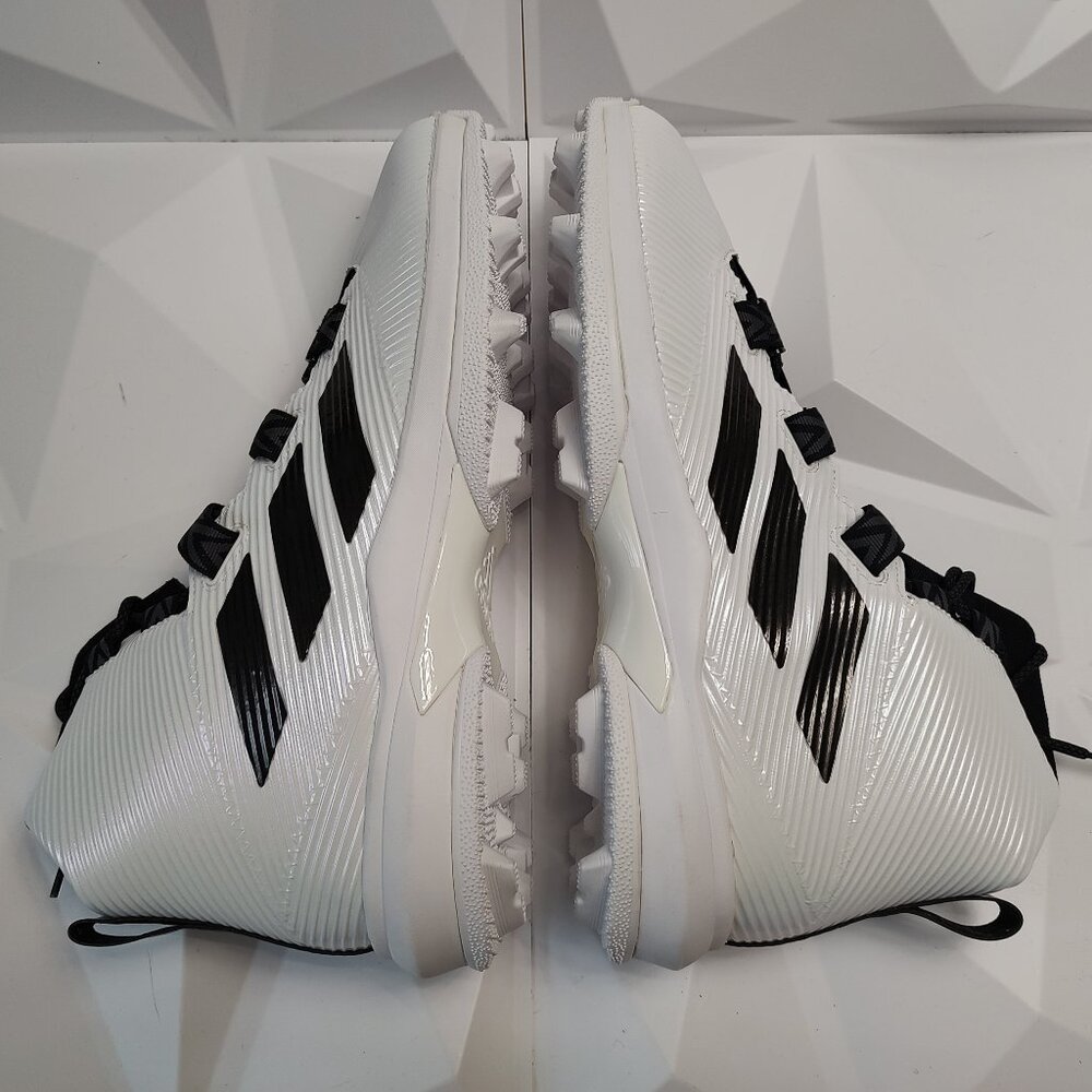 Adidas Mens Football Cleat 17 White Black Shoe Gridlock Linemen High Sport - Picture 8 of 12
